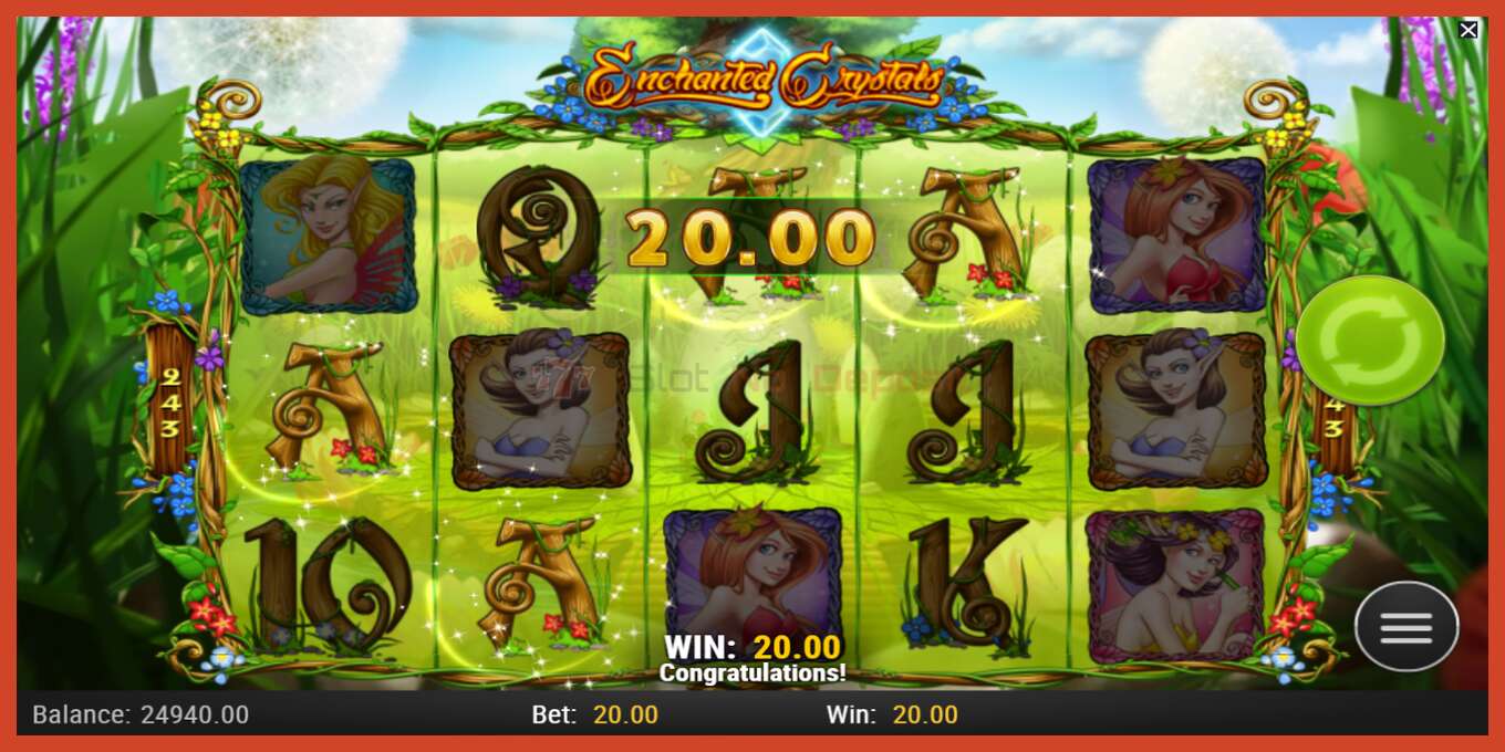 Slot screenshot: Enchanted Crystals no deposit, number - 3