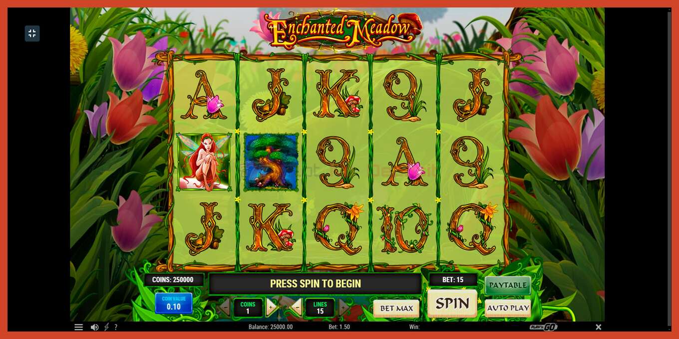 Slot screenshot: Enchanted Meadow no deposit, number - 1