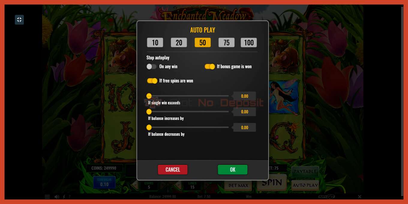 Slot screenshot: Enchanted Meadow no deposit, number - 7