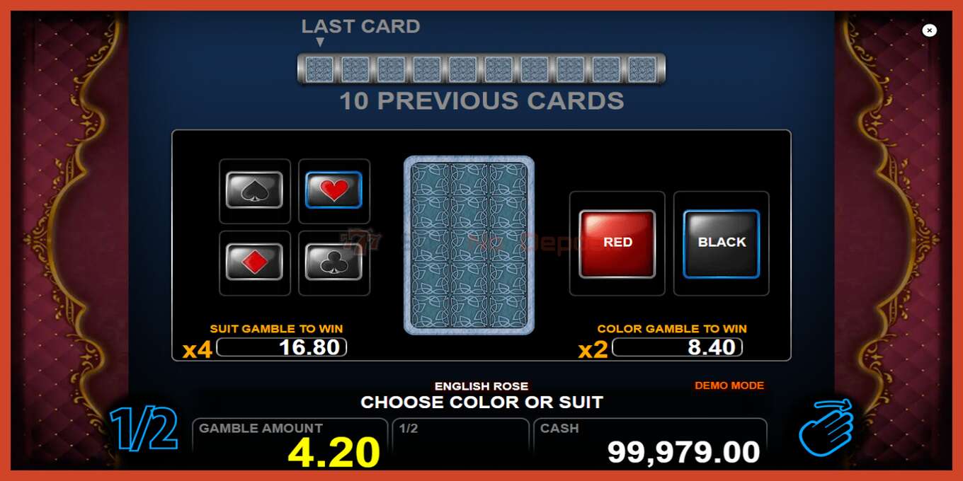 Slot screenshot: English Rose no deposit, number - 3