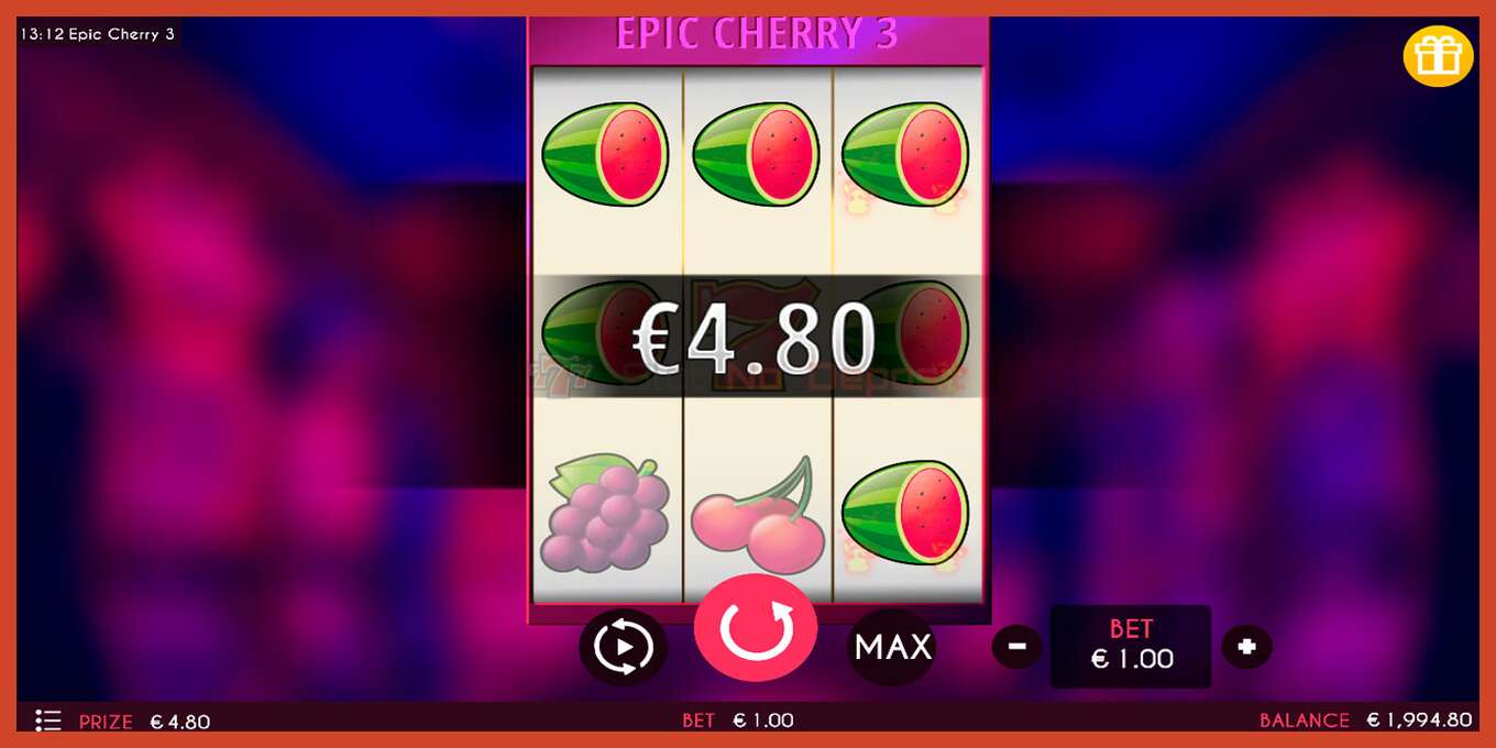 Slot skrinshoti: Epic Cherry 3 depozit yoq, raqam - 4