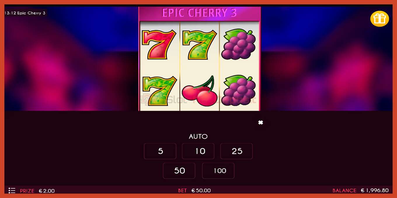 Slot skrinshoti: Epic Cherry 3 depozit yoq, raqam - 5