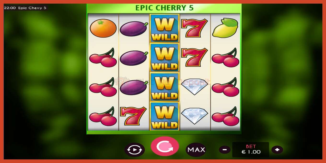 老虎机截图: Epic Cherry 5 没有押金, 数字 - 2