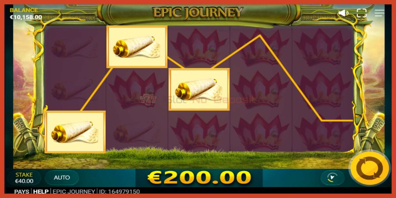 Slot screenshot: Epic Journey no deposit, number - 3