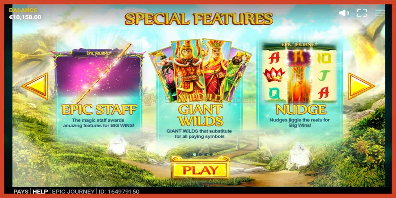 Slot screenshot: Epic Journey no deposit, number - 4