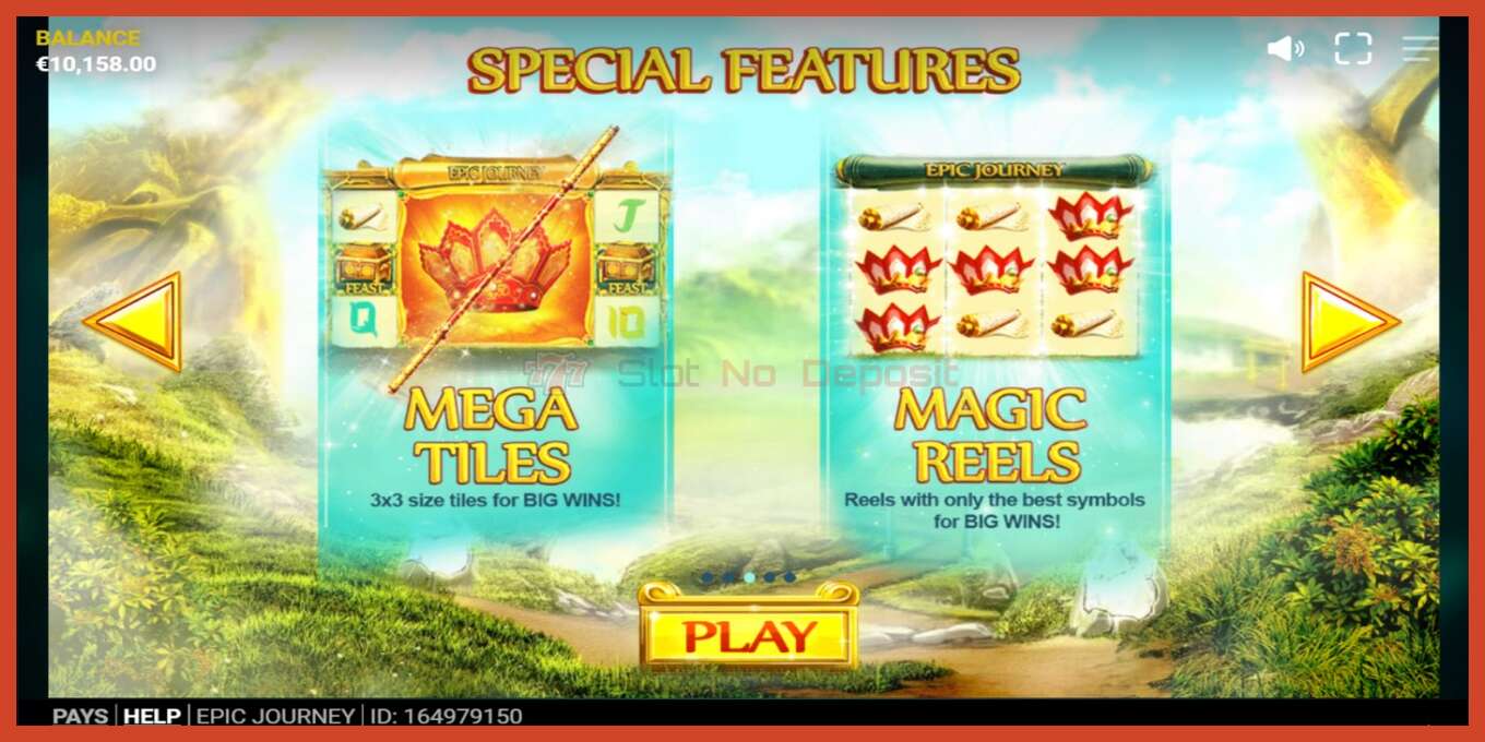 Slot screenshot: Epic Journey no deposit, number - 5