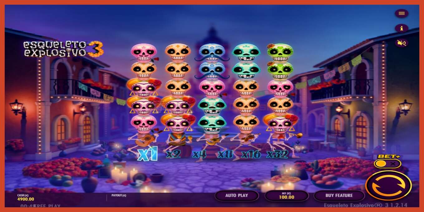 Slot screenshot: Esqueleto Explosivo 3 no deposit, number - 2