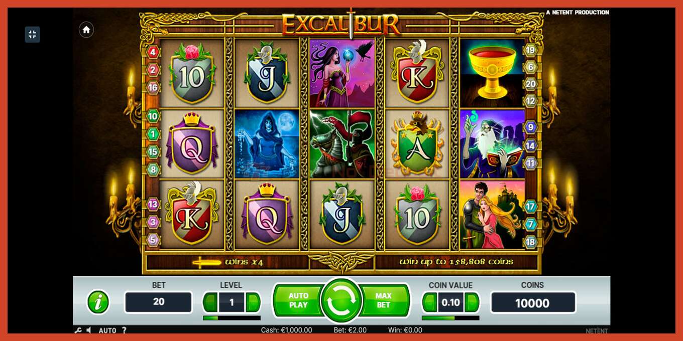 Slot skrinshoti: Excalibur depozit yoq, raqam - 1