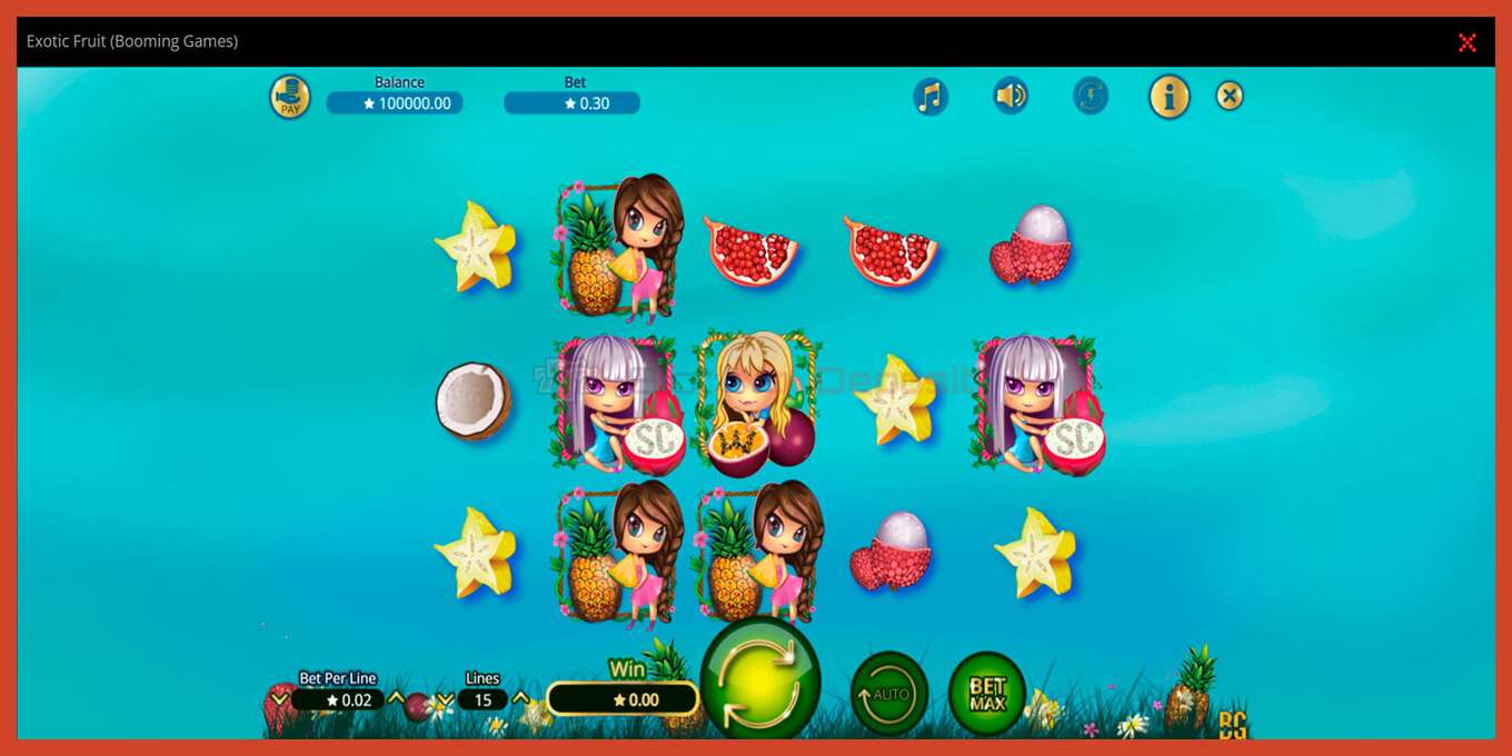 Slot screenshot: Exotic Fruit no deposit, number - 1