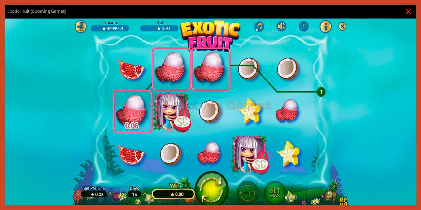 Slot screenshot: Exotic Fruit no deposit, number - 3