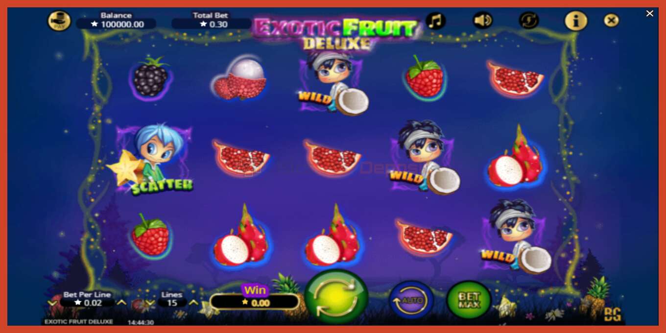 Slot screenshot: Exotic Fruit Deluxe no deposit, number - 2