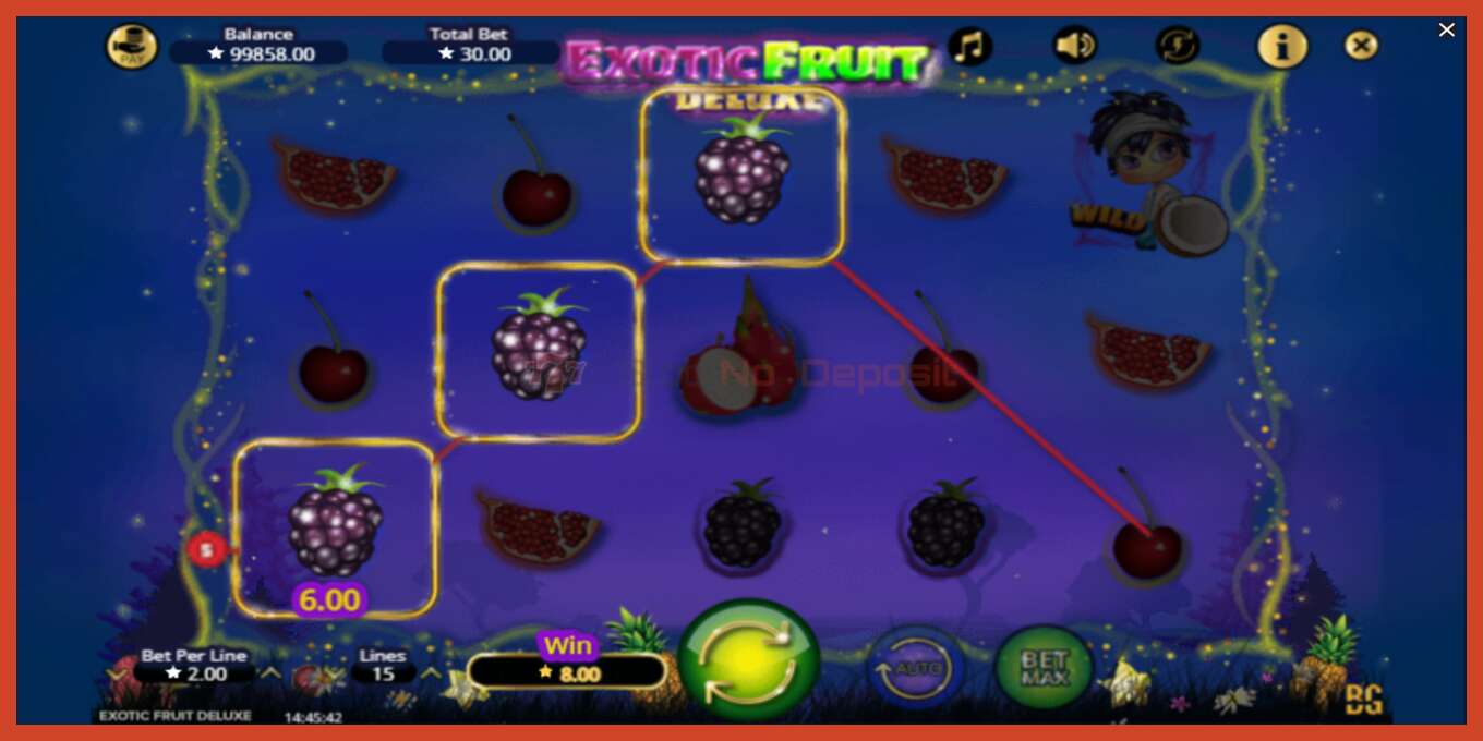 Slot screenshot: Exotic Fruit Deluxe no deposit, number - 4