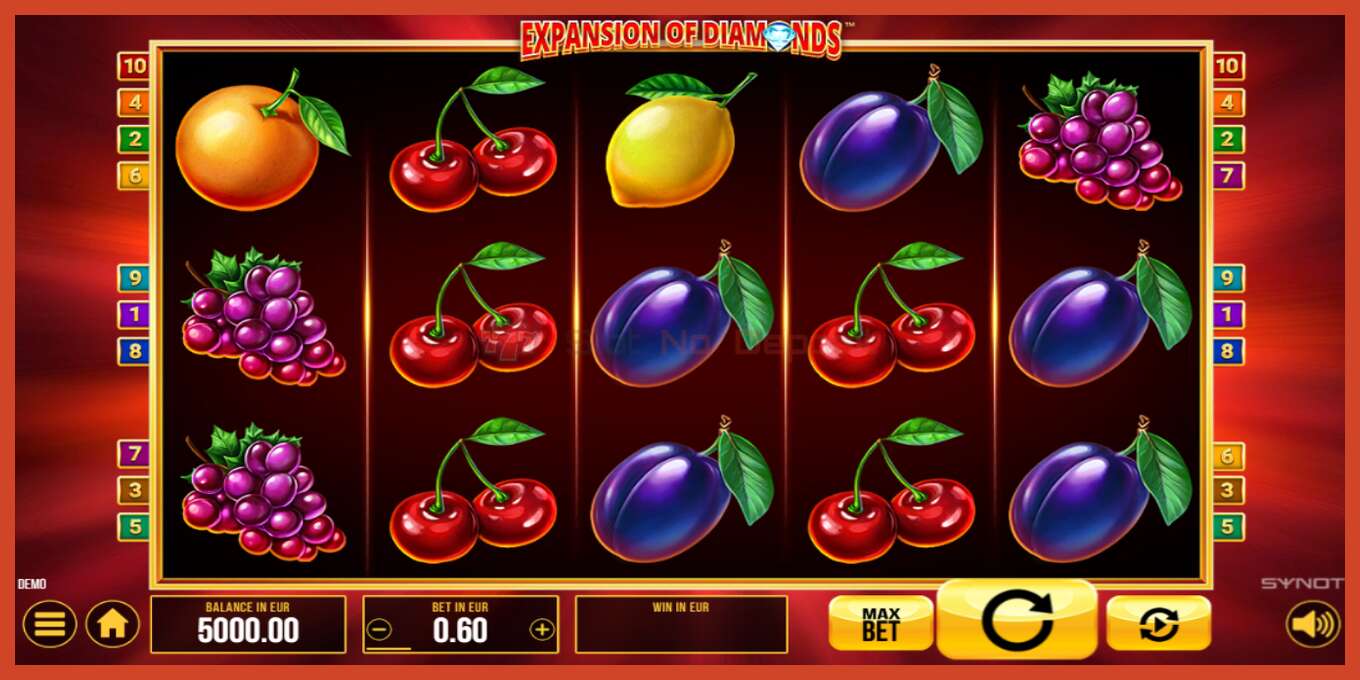 Slot screenshot: Expansion of Diamonds no deposit, number - 2