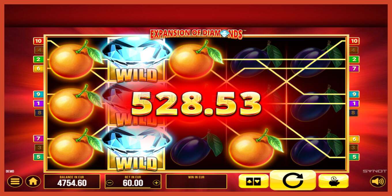 Slot screenshot: Expansion of Diamonds no deposit, number - 4