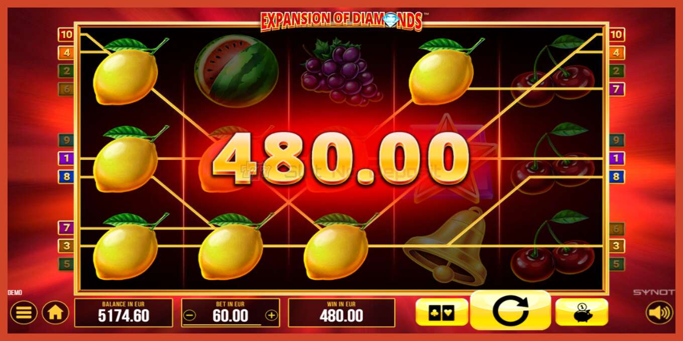 Slot screenshot: Expansion of Diamonds no deposit, number - 5