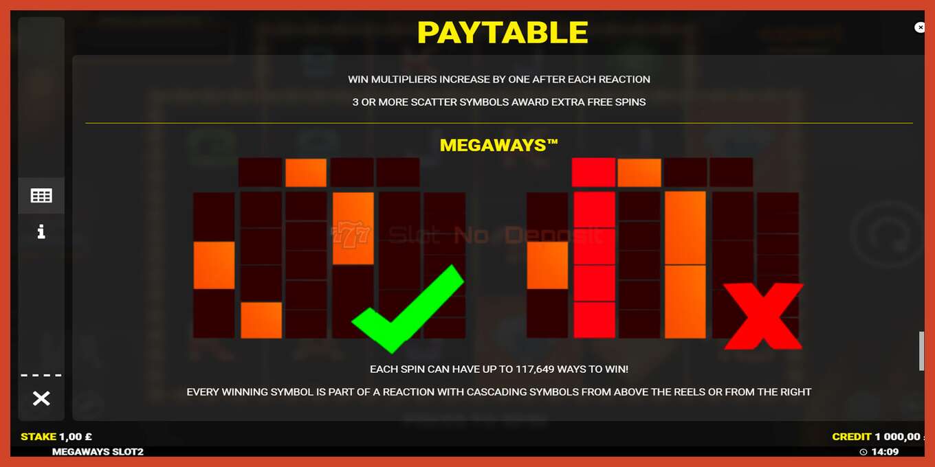 Pamja e ekranit të slotit: Expekt Megaways pa depozitë, numri - 7