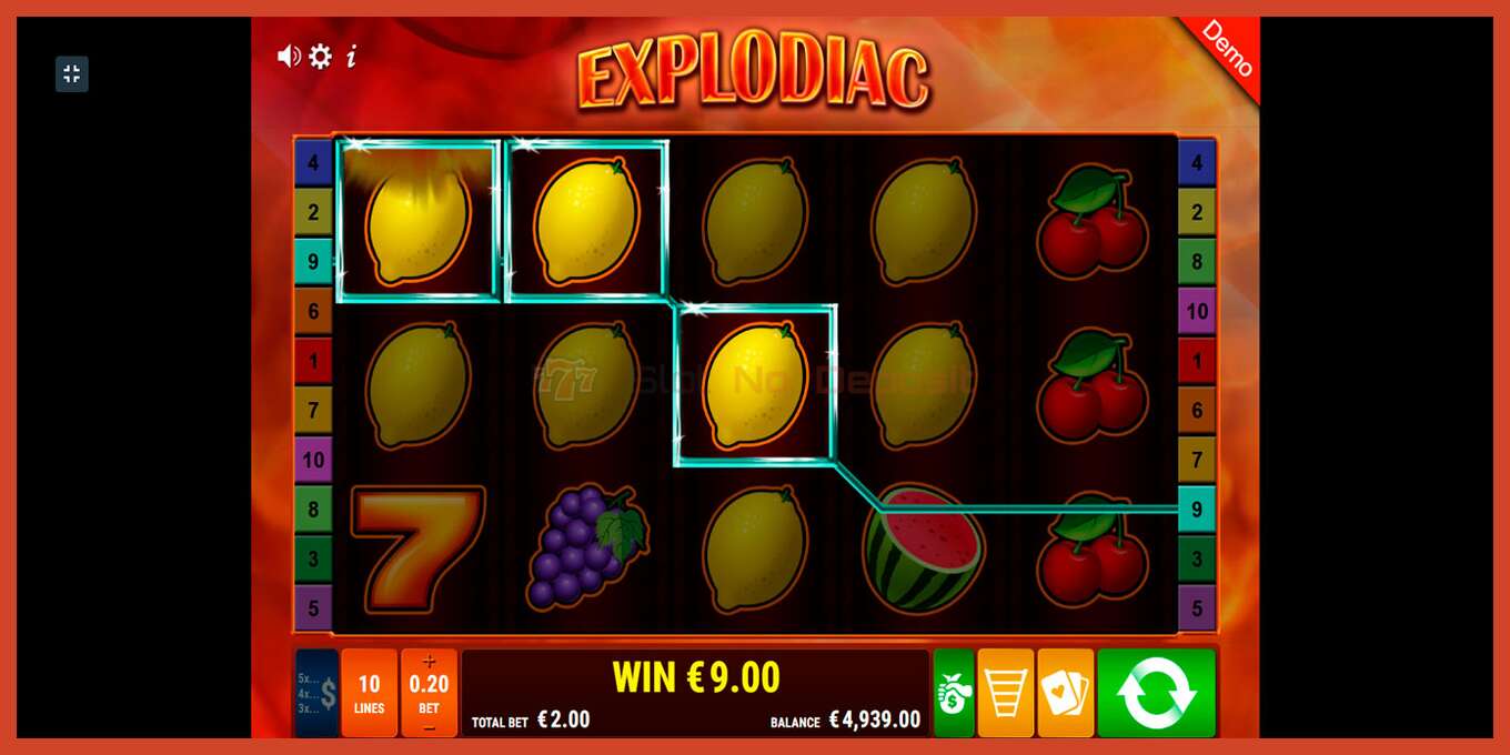 Slot screenshot: Explodiac no deposit, number - 3