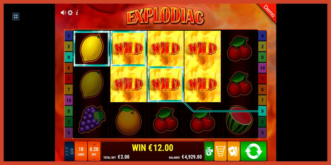 Slot screenshot: Explodiac no deposit, number - 5