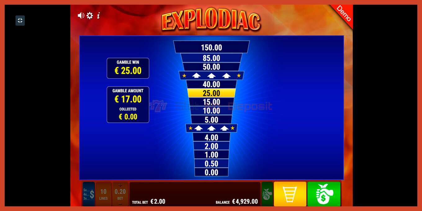 Slot screenshot: Explodiac no deposit, number - 6