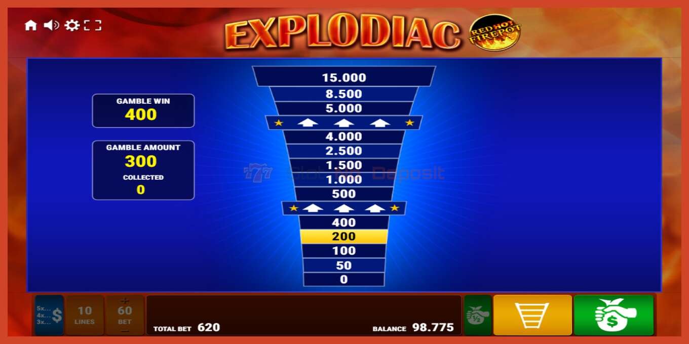 Slot screenshot: Explodiac Red Hot Firepot no deposit, number - 4