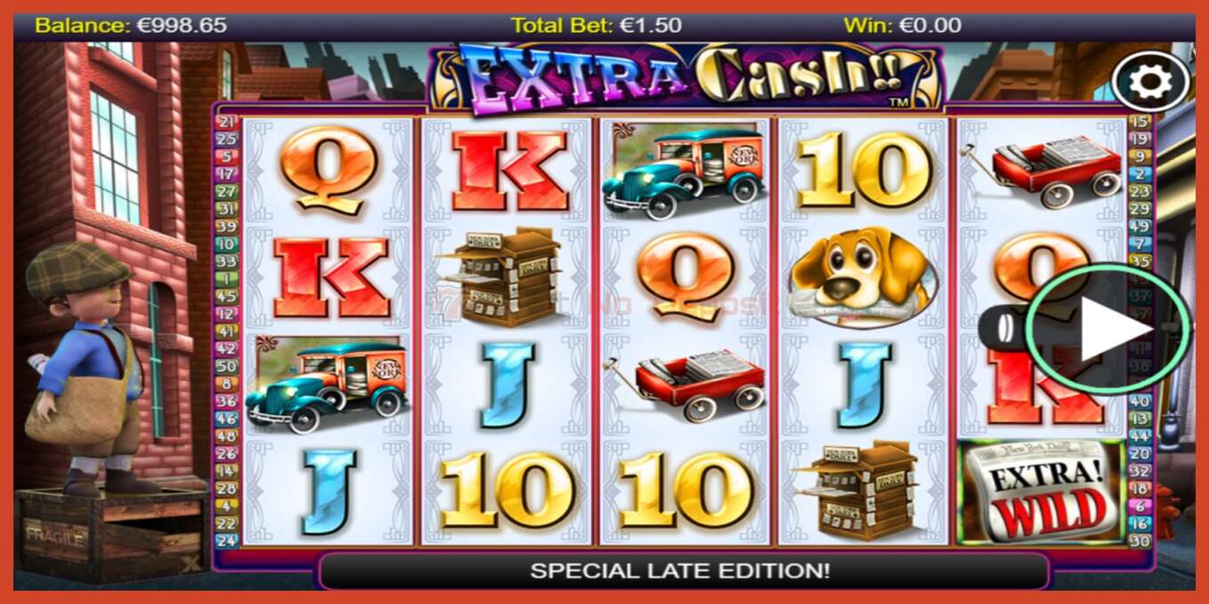 Slot screenshot: Extra Cash no deposit, number - 1