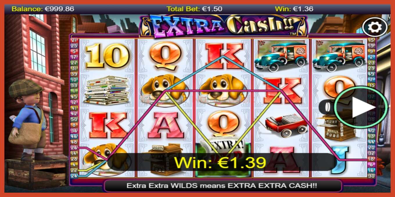 Slot screenshot: Extra Cash no deposit, number - 2