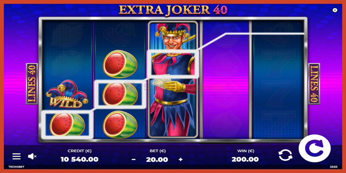 老虎机截图: Extra Joker 40 没有押金, 数字 - 3