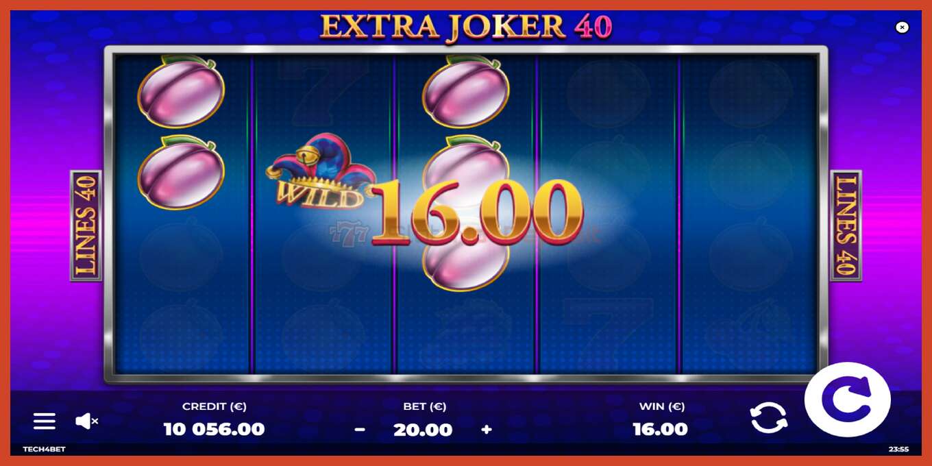 老虎机截图: Extra Joker 40 没有押金, 数字 - 4