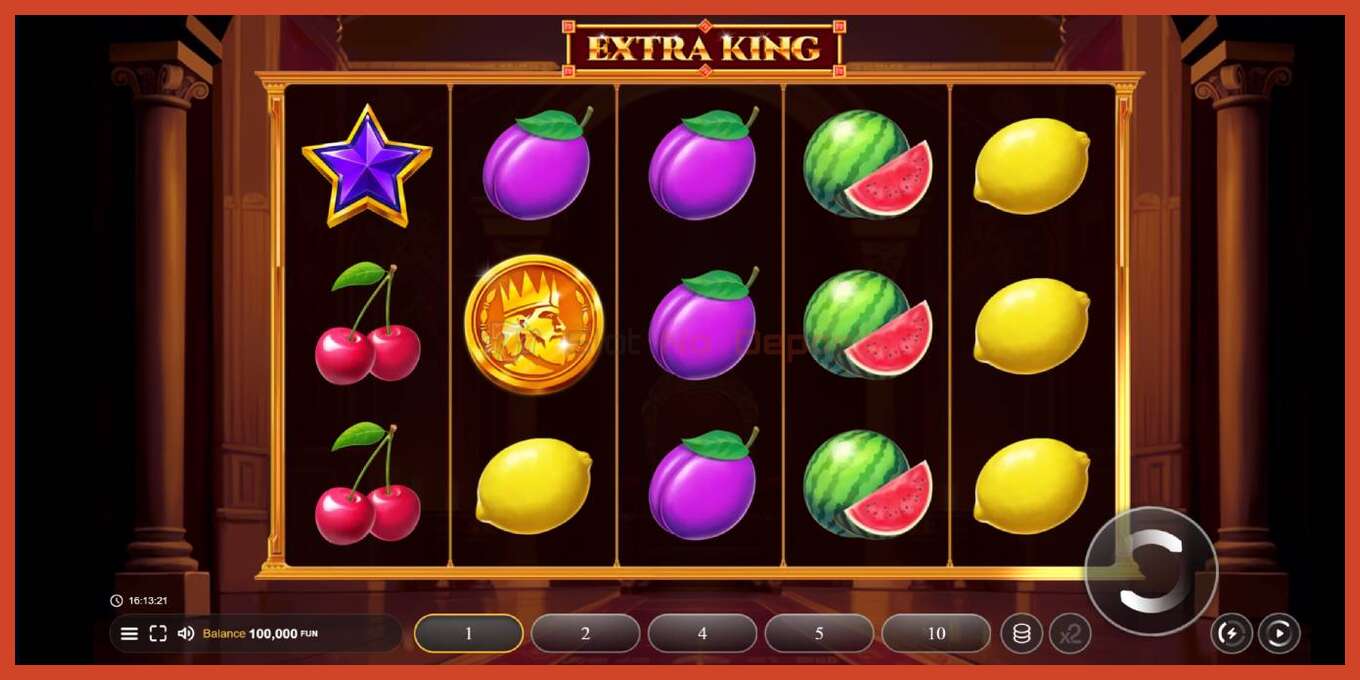 Slot скриншоту: Extra King депозит жок, саны - 2