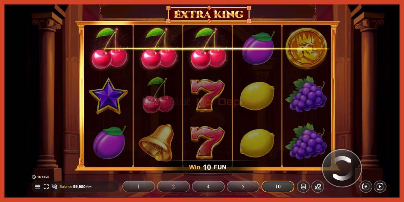 Slot скриншоту: Extra King депозит жок, саны - 3