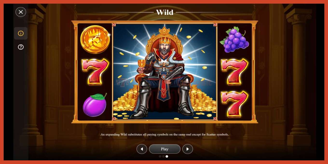 Slot скриншоту: Extra King депозит жок, саны - 7