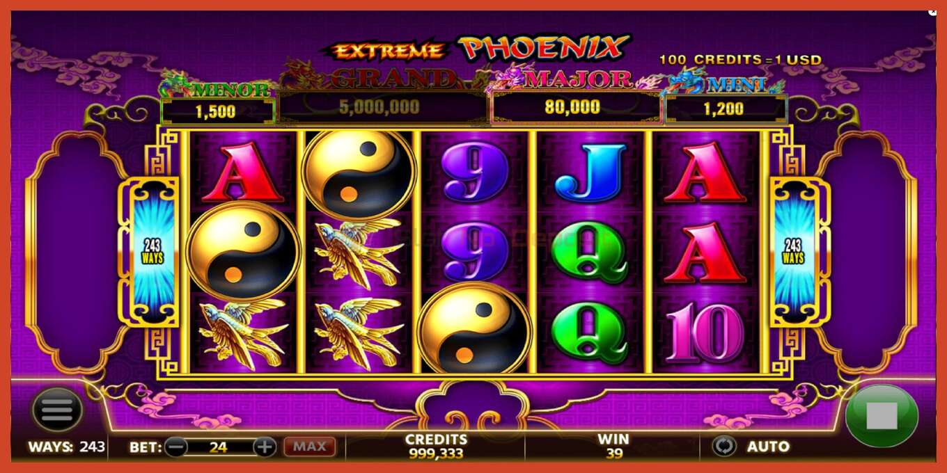 Slot screenshot: Extreme Phoenix no deposit, number - 3