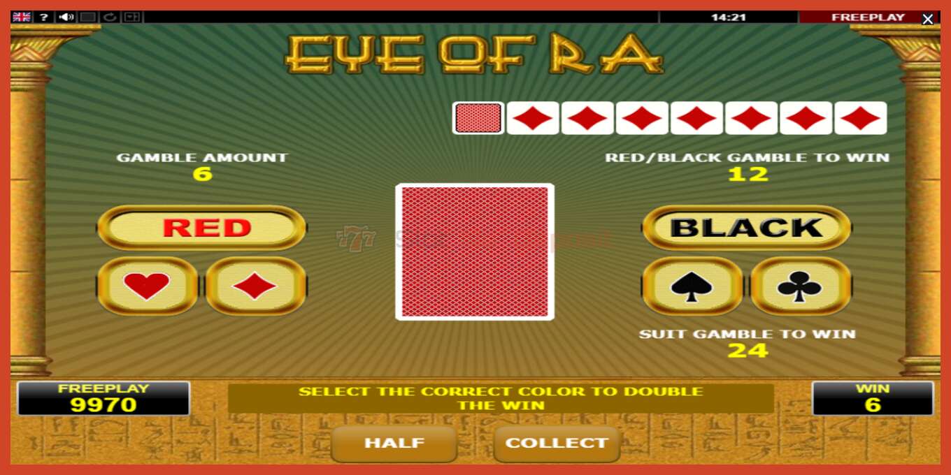 Slot screenshot: Eye of Ra no deposit, number - 4