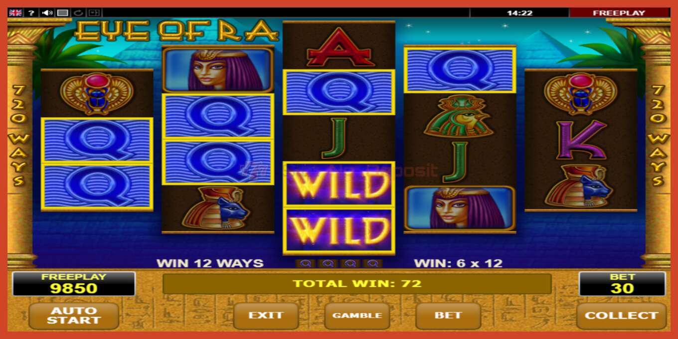 Slot screenshot: Eye of Ra no deposit, number - 5