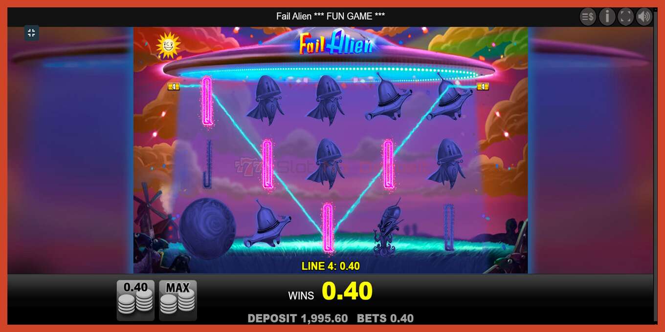 Slot screenshot: Fail Alien no deposit, number - 2