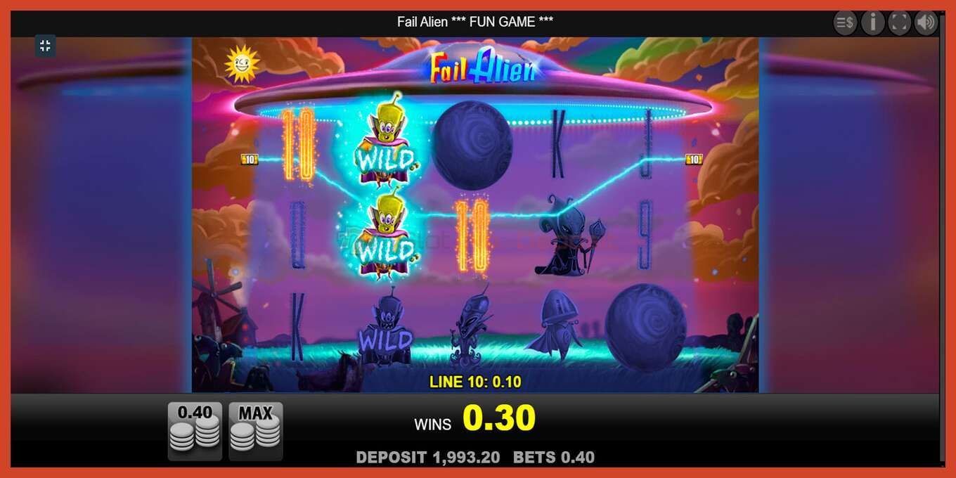 Slot screenshot: Fail Alien no deposit, number - 5