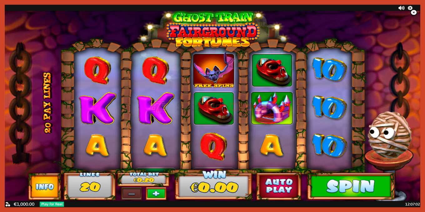 Slot screenshot: Fairground Fortunes Ghost Train no deposit, number - 1