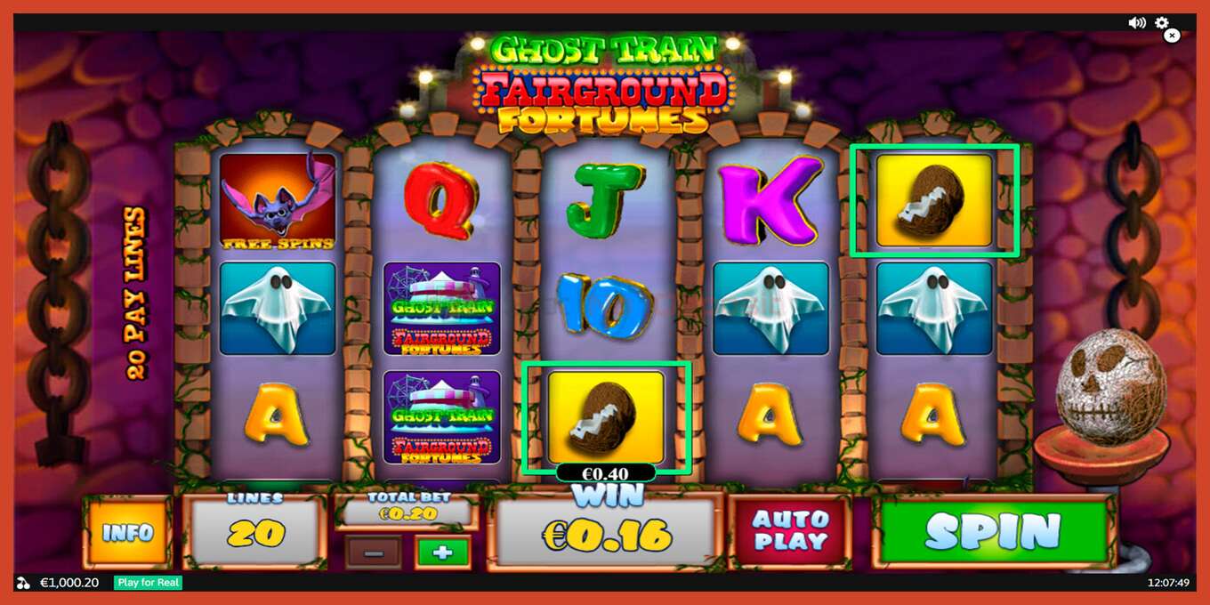 Slot screenshot: Fairground Fortunes Ghost Train no deposit, number - 2