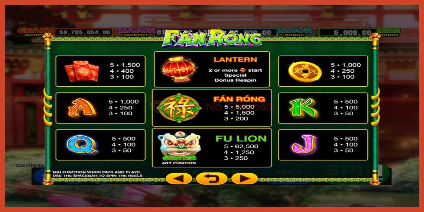 Slot screenshot: Fan Rong no deposit, number - 3