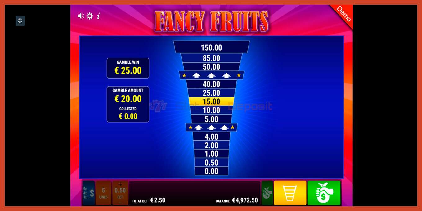 Slot screenshot: Fancy Fruits no deposit, number - 5