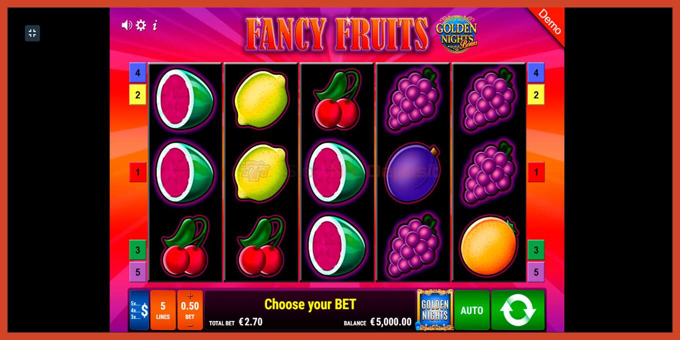 Slot screenshot: Fancy Fruits GDN no deposit, number - 1