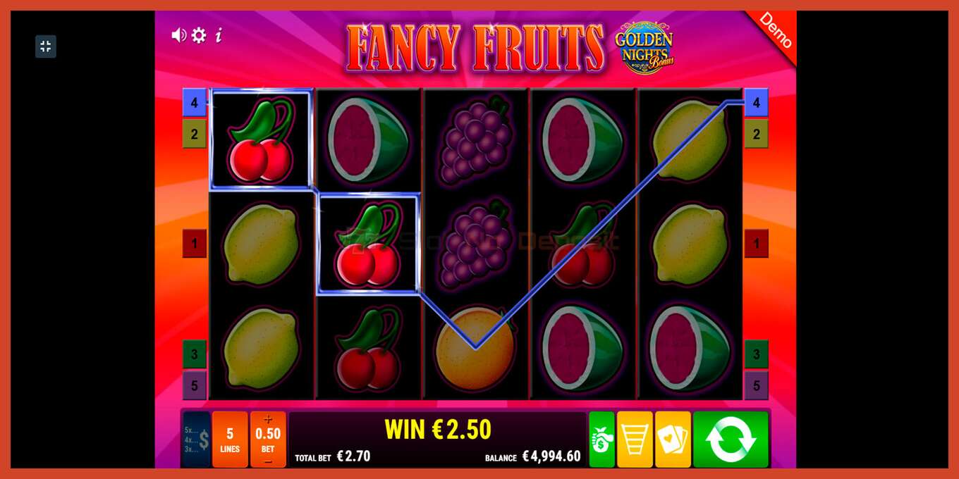 Slot screenshot: Fancy Fruits GDN no deposit, number - 2