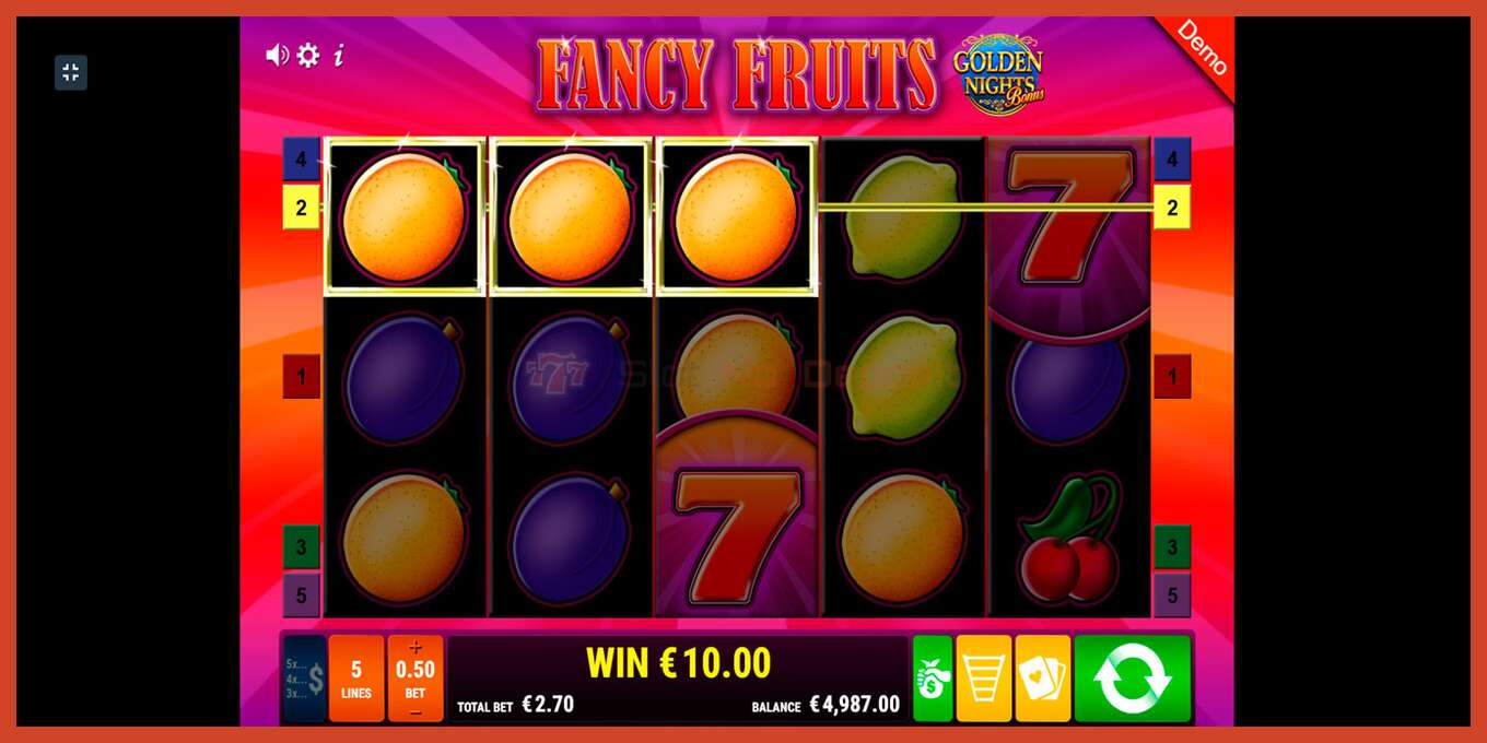 Slot screenshot: Fancy Fruits GDN no deposit, number - 4