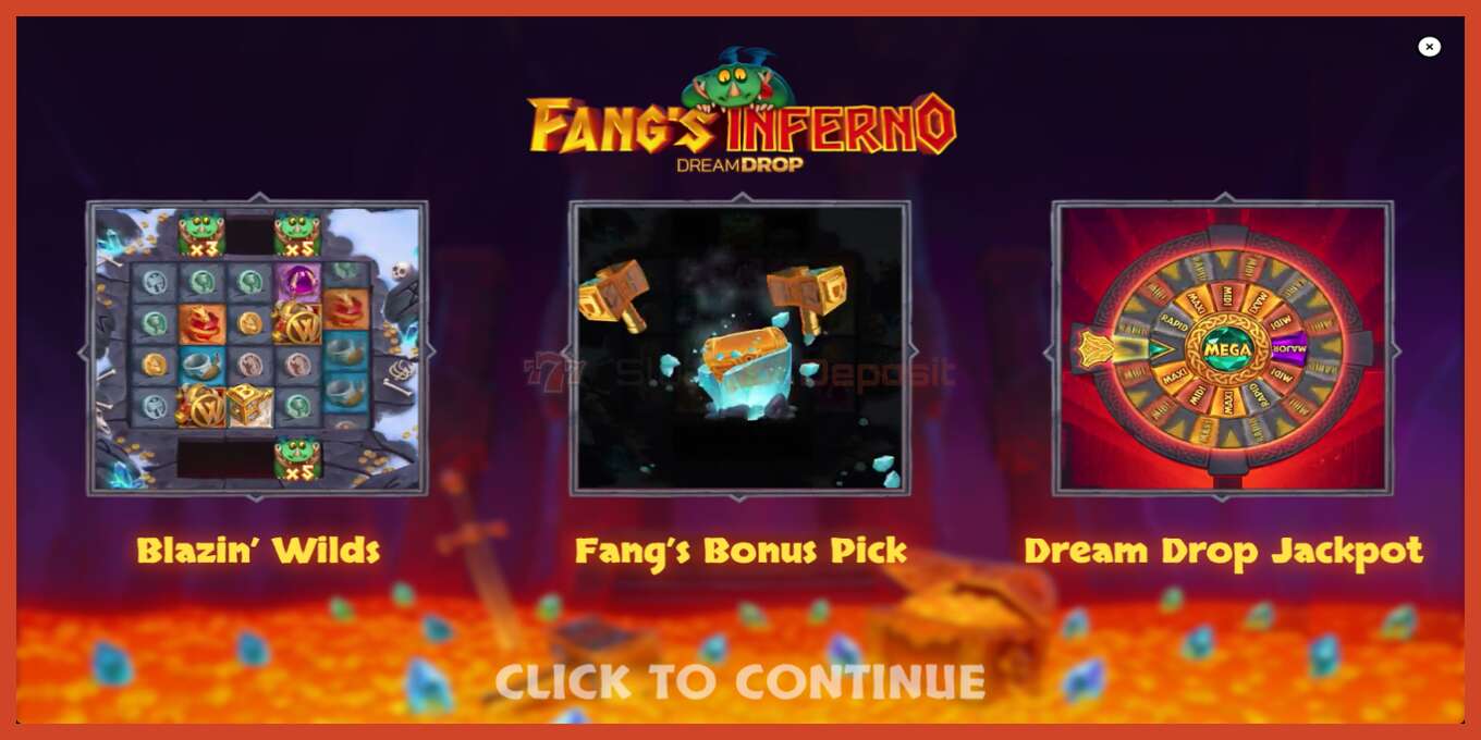 ภาพหน้าจอของสล็อต: Fangs Inferno Dream Drop ไม่มีเงินฝาก, ตัวเลข - 1