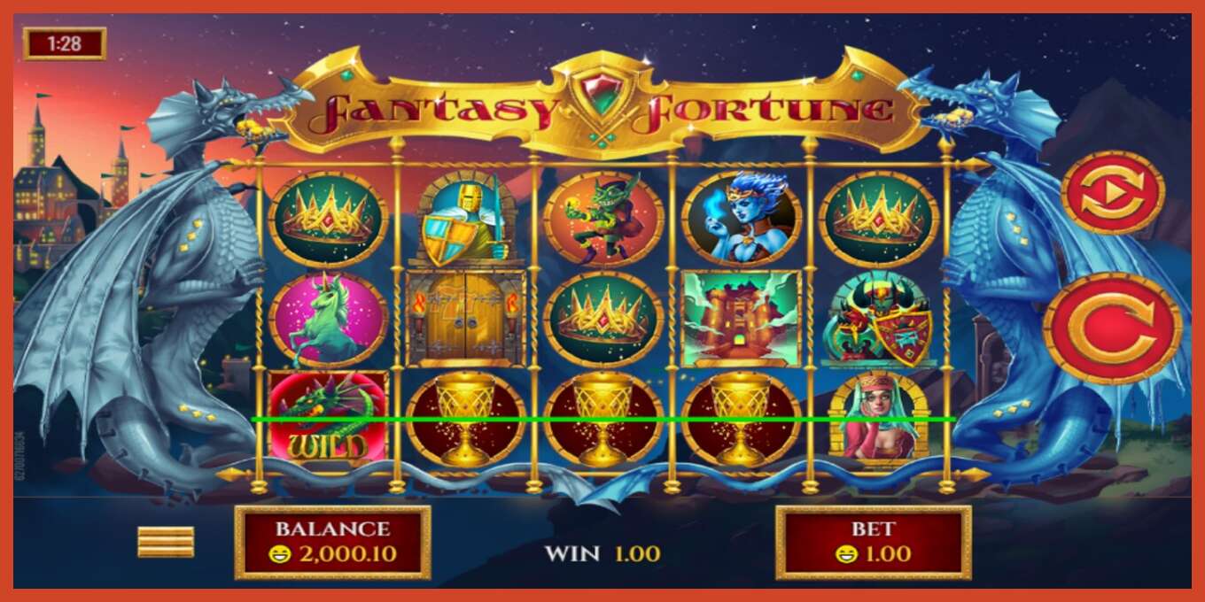 Slot screenshot: Fantasy Fortune no deposit, number - 1