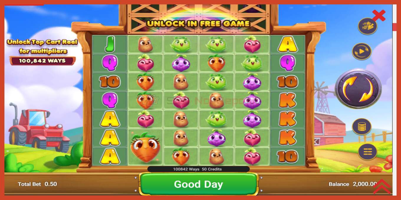 Slot screenshot: Farmland Frenzy Maxways no deposit, number - 2