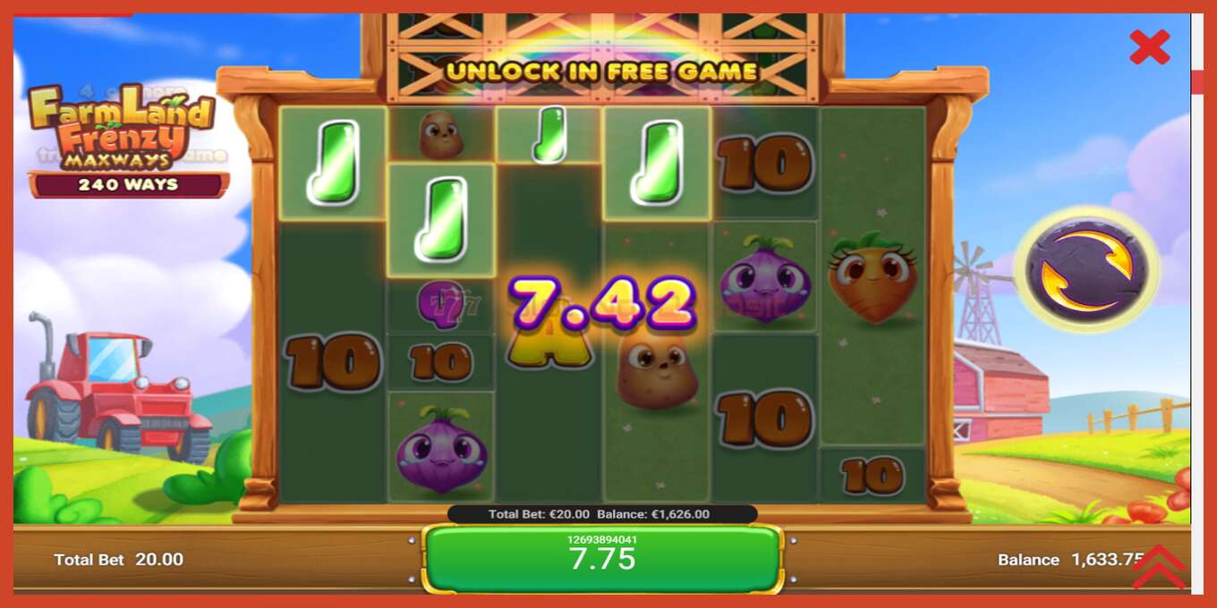 Slot screenshot: Farmland Frenzy Maxways no deposit, number - 4