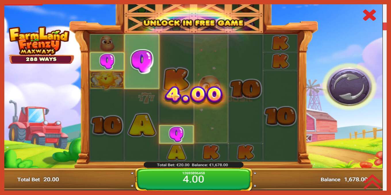 Slot screenshot: Farmland Frenzy Maxways no deposit, number - 5