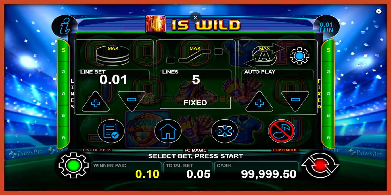 Slot screenshot: FC Magic no deposit, number - 5