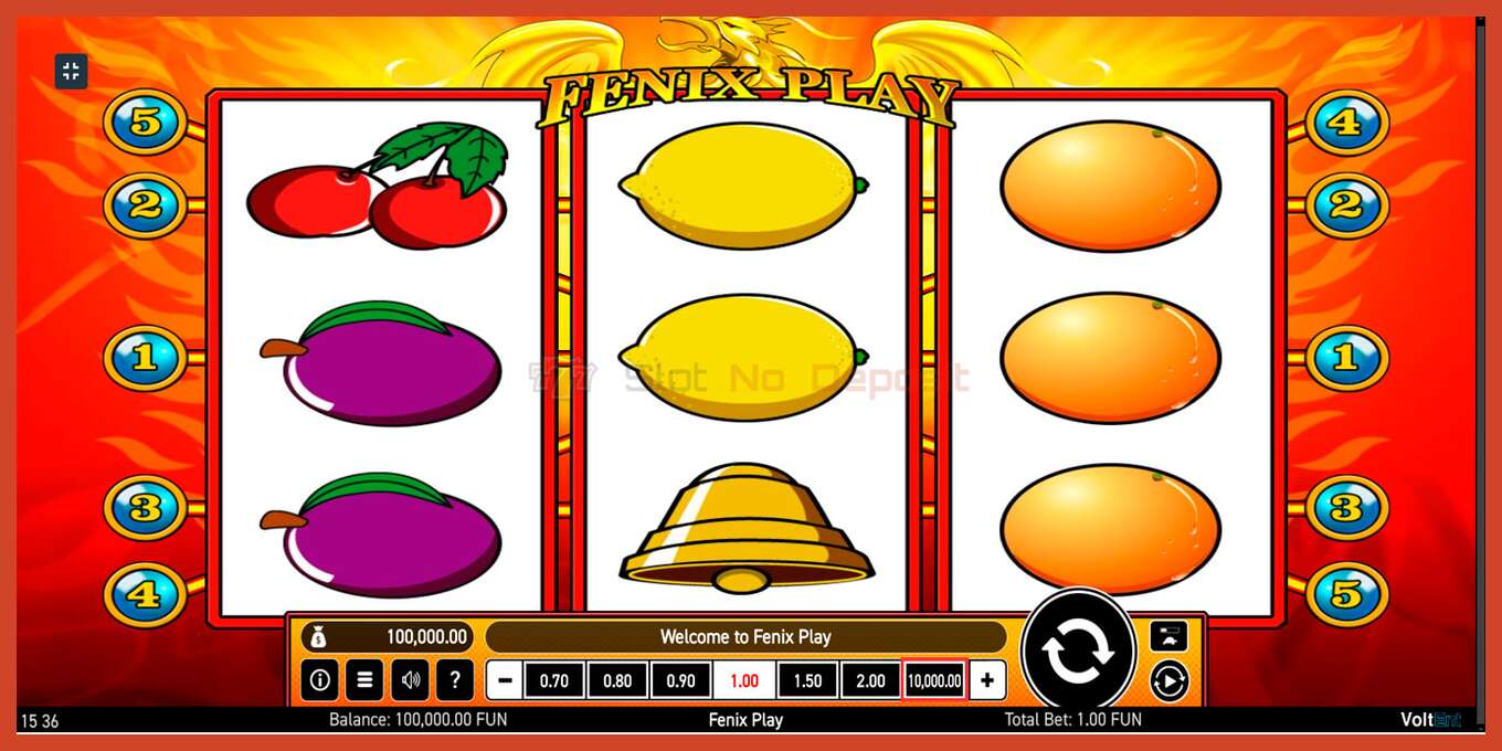 Slot screenshot: Fenix Play no deposit, number - 1